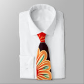 Vintage Blume Dunkles Blumenmuster Krawatte (Gebunden)