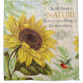 Vintage Blume Duschvorhang (Vorderseite)