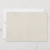 Vintage Blume, Eiffelturm und Burlap Geburtstag Einladung (Rückseite)