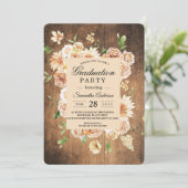 Vintage Blume Einladung (Stehend Vorderseite)
