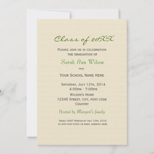 Vintage Blume Einladung (Vorderseite)