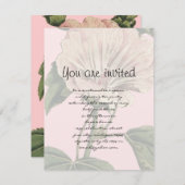 Vintage Blume Einladung (Vorne/Hinten)
