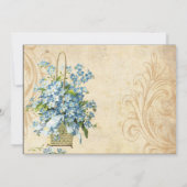 Vintage Blume Einladung (Rückseite)