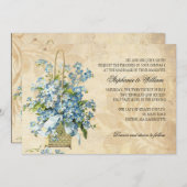 Vintage Blume Einladung (Vorne/Hinten)