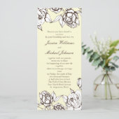 Vintage Blume Einladung (Stehend Vorderseite)