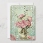 Vintage Blume - Einladungskarte Einladung (Vorderseite)