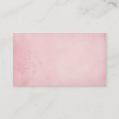 Vintage Blume Einzigartiges rosafarbenes Monogramm Visitenkarte (Rückseite)