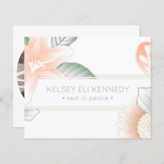 Vintage Blume elegante Beerdigung (Vorne/Hinten)