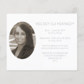 Vintage Blume elegante Beerdigung (Rückseite)