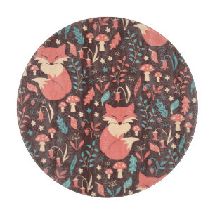 Vintage Blume: Elegante Nahtlose Illustration Schneidebrett