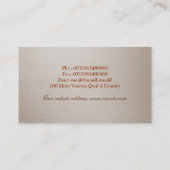 Vintage Blume elegantes Design für Visitenkarten Visitenkarte (Rückseite)