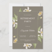 Vintage Blume Elegantes Party für die Skripterstel Einladung (Vorderseite)