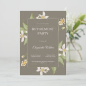 Vintage Blume Elegantes Party für die Skripterstel Einladung (Stehend Vorderseite)