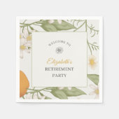 Vintage Blume Elegantes Party für die Skripterstel Serviette (Vorderseite)