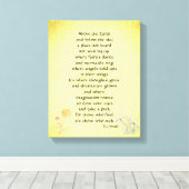 Vintage Blume Fairies Inspirationsversum Leinwanddruck (Insitu (Holzboden))