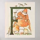 Vintage Blume Fairy Alphabet Poster (Vorne)