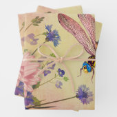 Vintage Blume Fehler Ephemera Decoupage Geschenkpapier Set (Beispiel)