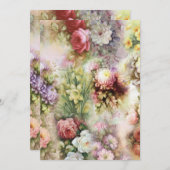 Vintage Blume Feiertagskarte (Vorne/Hinten)