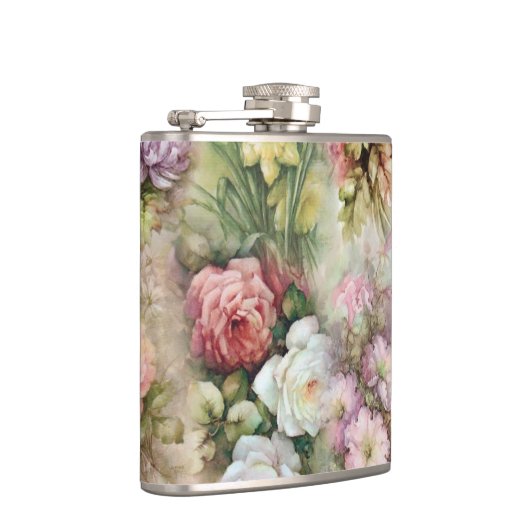 Vintage Blume Flachmann (Rechts)