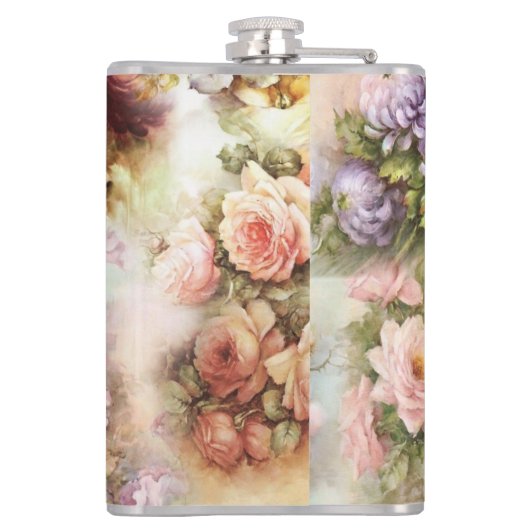 Vintage Blume Flachmann (Rückseite)