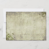 Vintage Blume Flasche Hochzeitsempfang Einladung (Rückseite)