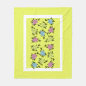 Vintage Blume Fleece Blanket (Vorderseite)