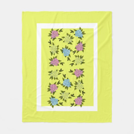 Vintage Blume Fleece Blanket (Vorderseite)