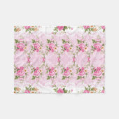 Vintage Blume Fleecedecke (Vorderseite (Horizontal))