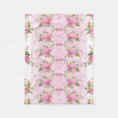 Vintage Blume Fleecedecke (Vorderseite)