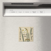 Vintage Blume Floral Speichern Sie das Datumsfenst Magnet (In Situ (Geschirrspüler))