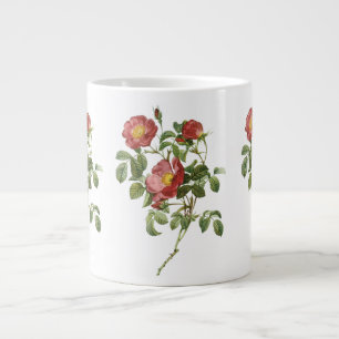 Vintage Blume Florale Rote Rose der Liebe durch Re Jumbo-Tasse
