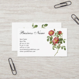 Vintage Blume Florale Rote Rose der Liebe durch Re Visitenkarte