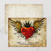 Vintage Blume & Flügeldrachen Postkarte (Vorne/Hinten)