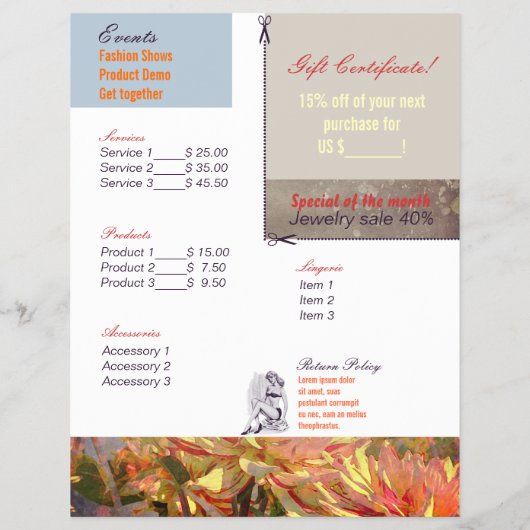 VINTAGE BLUME - FLYER (Hinten)