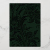 Vintage Blume Folieneinladung (Rückseite)