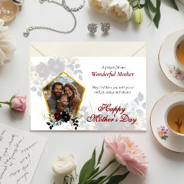 Vintage Blume Foto Muttertag Karte