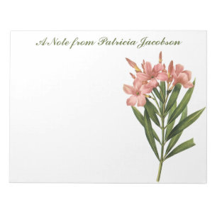 Vintage Blume für kundenspezifische Monogramm-Note Notizblock