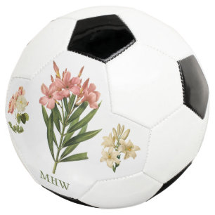 Vintage Blume für Monogramm-Fußball Fußball
