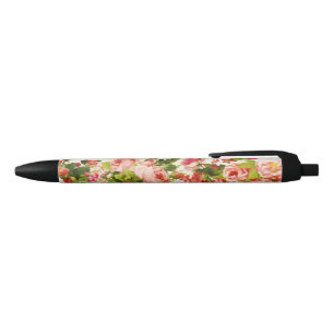 Vintage Blume für Sommerrosa-Rosen Kugelschreiber