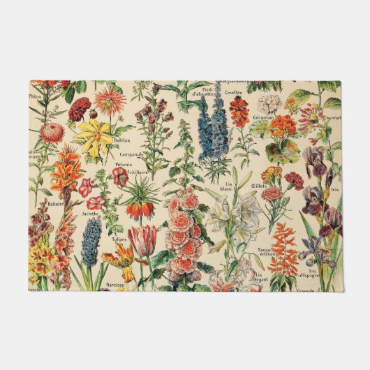 Vintage Blume Fußmatte (Vorderseite)