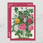 Vintage Blume, Garden Rose Brautparty Party Einladung (Vorne/Hinten)