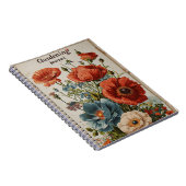 Vintage Blume Gartenarbeit Notizblock (Rechte Seite)