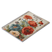 Vintage Blume Gartenarbeit Notizblock (Linke Seite)