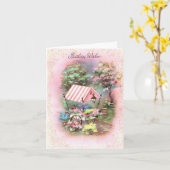 Vintage Blume Geburtskarte Karte (Gelbe Blume)