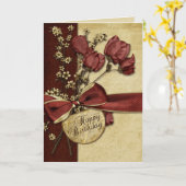 Vintage Blume Geburtstag Karte (Gelbe Blume)