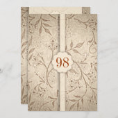 Vintage Blume Geburtstagsparty Einladung (Vorne/Hinten)