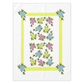 Vintage Blume Gelb 52 x 70 Tabletten Tischdecke (Vorderseite)