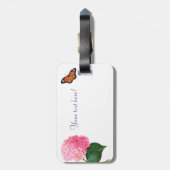 Vintage Blume Gepäckmarke Gepäckanhänger (Rückseite vertikal)