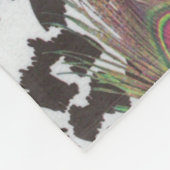 Vintage Blume Geparkeis Fleecedecke (Ecke)