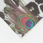 Vintage Blume Geparkeis   Fleecedecke (Ecke)